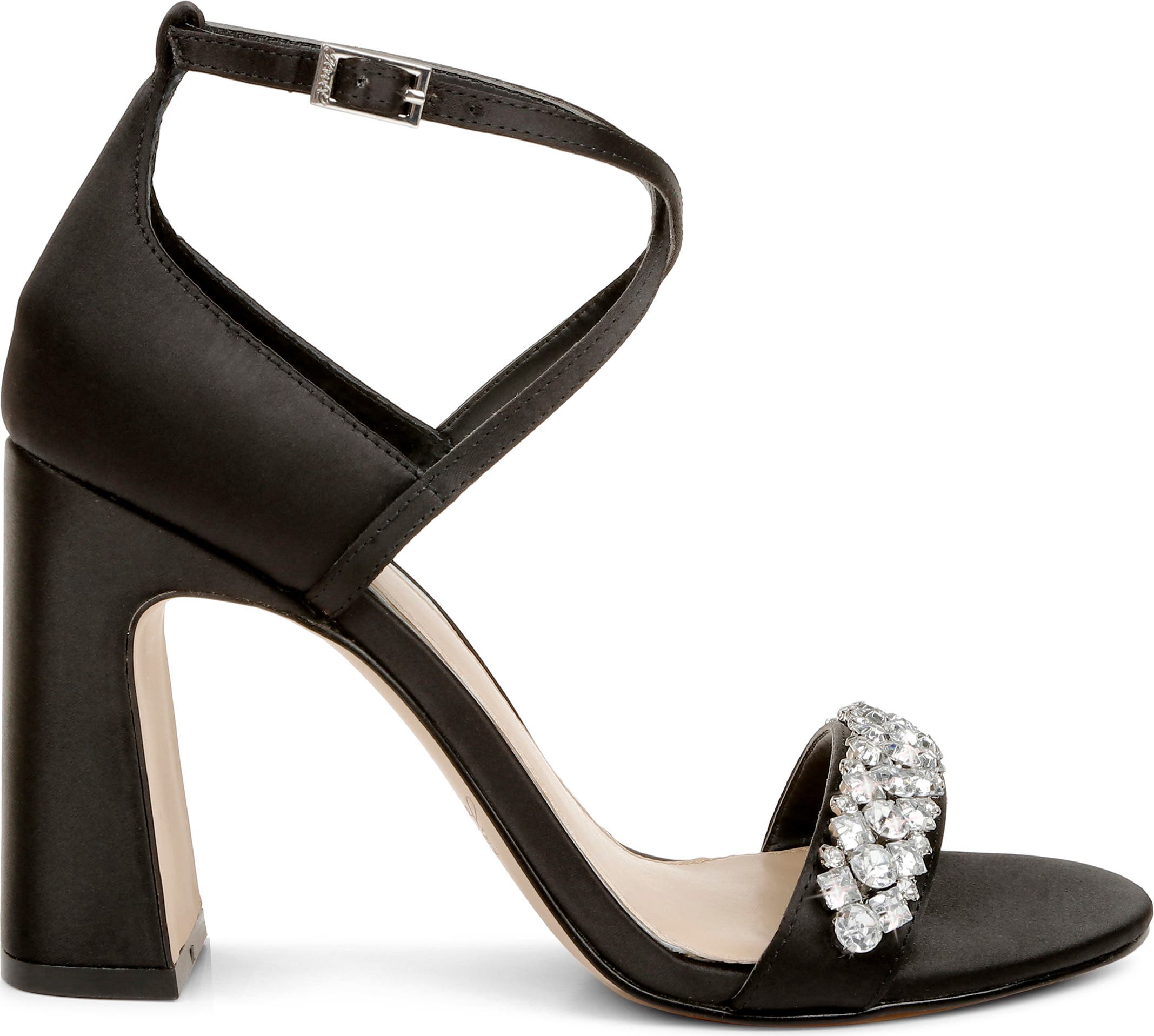 New Womens Jeweled Rhinestone Buckle Ankle Strap Dress Sandal Stiletto High Heel 